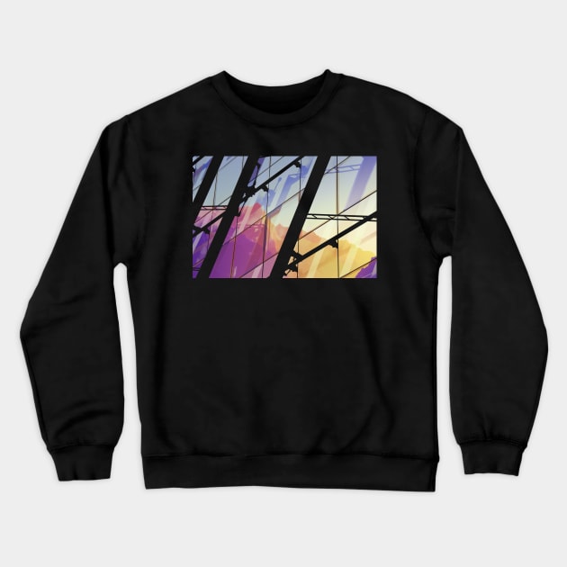 Facade in front of the mountains 2 Crewneck Sweatshirt by fokafoka